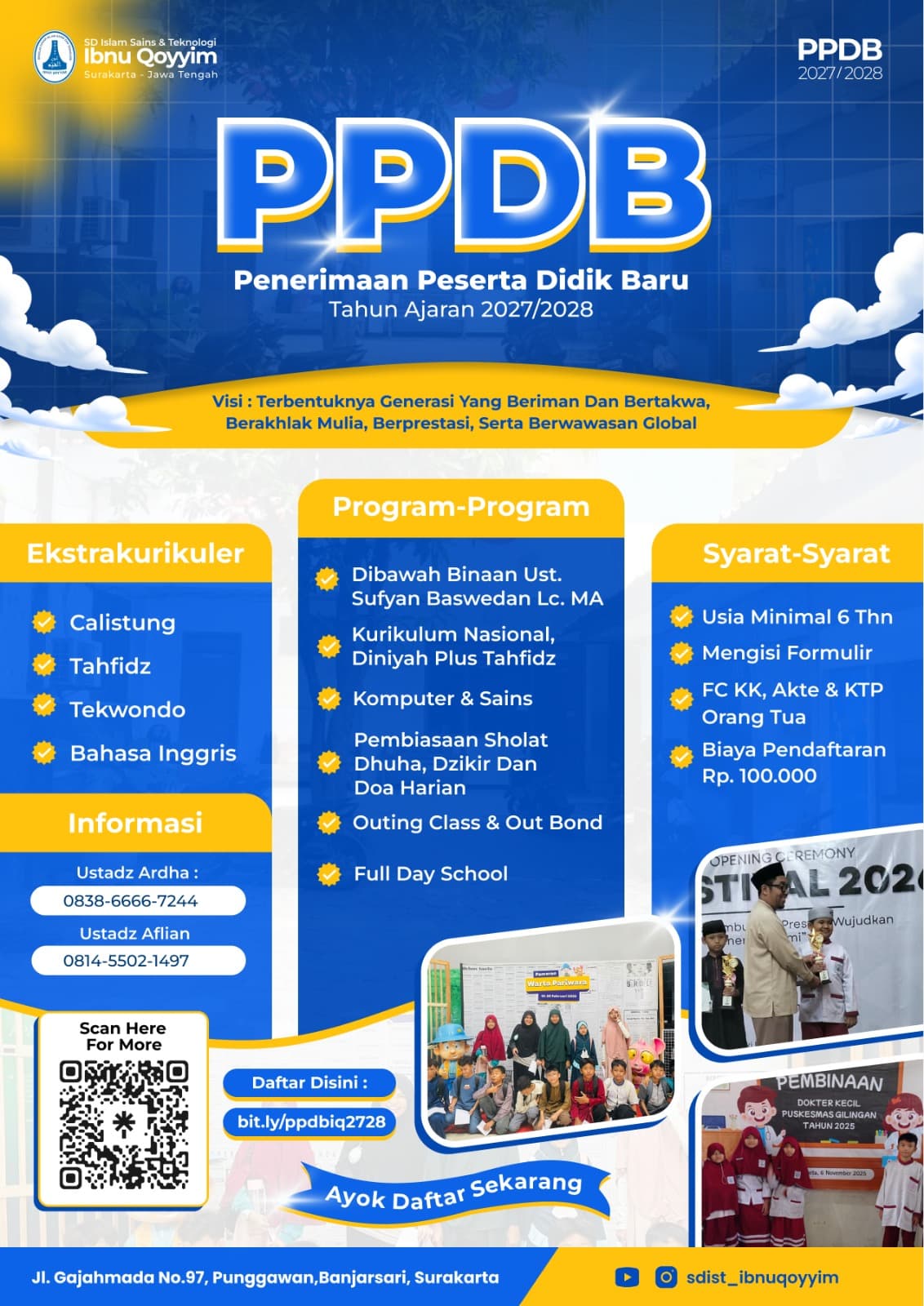 Informasi Penerimaan Peserta Didik Baru SDIST Ibnu Qoyyim